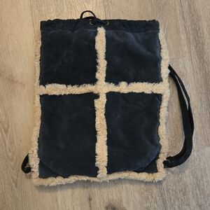 Stylish Blue And Tan Women's Bag